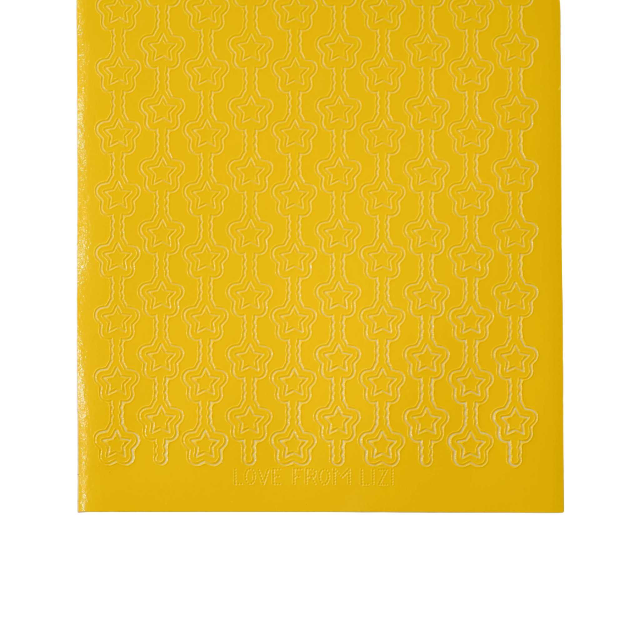 Star Border Yellow Peel-Off Stickers